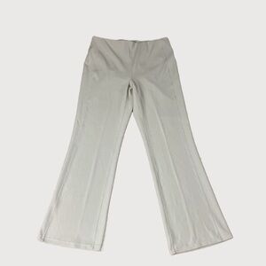 Lululemon Ribbed Softstreme Flared Pants Size 14 Bone High Rise‎ Yoga Loungewear